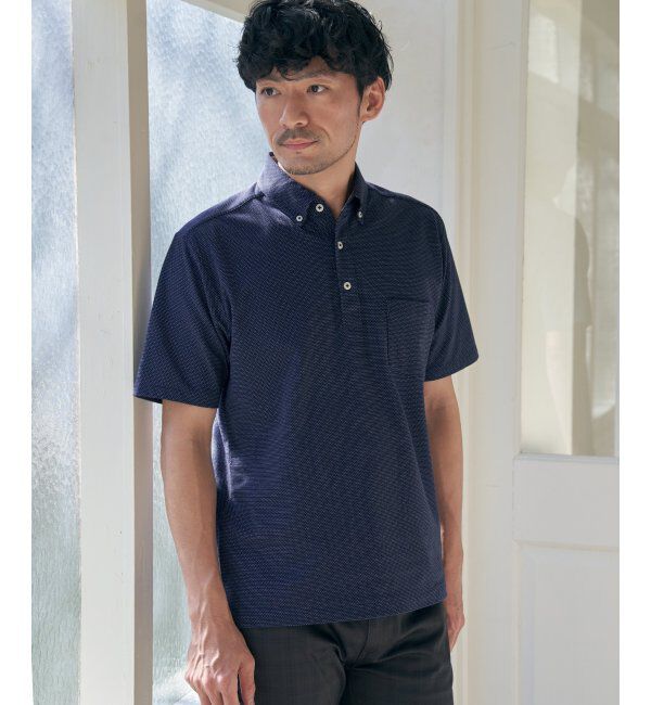 IKKA LOUNGE「【吸水速乾／イージーケア】ボタンダウンポロシャツ」|Tシャツ・カットソー|