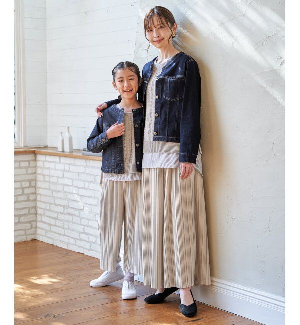 ikka kids「【親子コーデ】ストレッチノーカラーGジャン（110~160cm）」|その他|