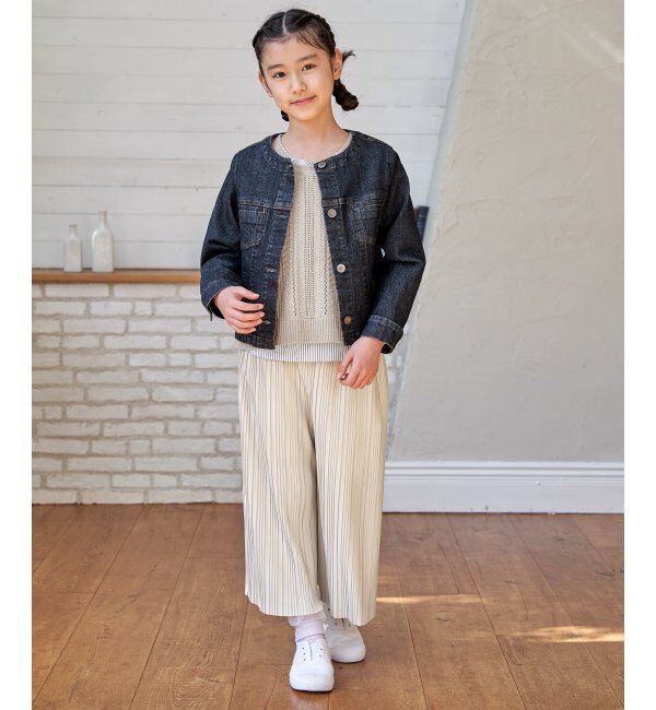 ikka kids「【親子コーデ】ストレッチノーカラーGジャン（110~160cm）」|その他|