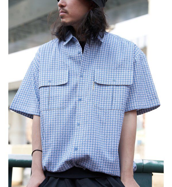 VENCE share style「PLESシアサッカーチェックSSシャツ」|シャツ・ブラウス|