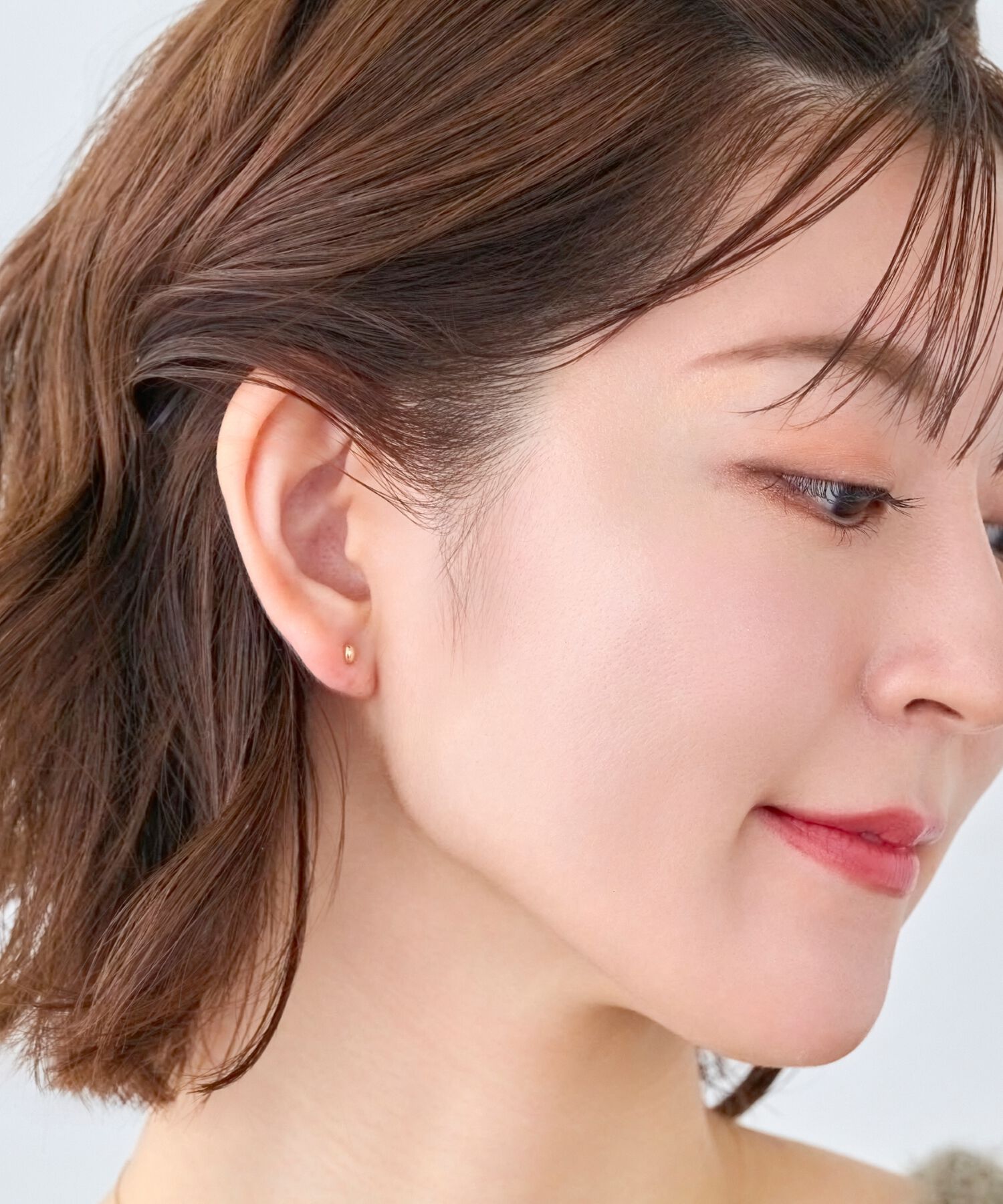 Phoebe「【K10】プチオーバルピアス(片耳)/BOX付き」|ピアス|