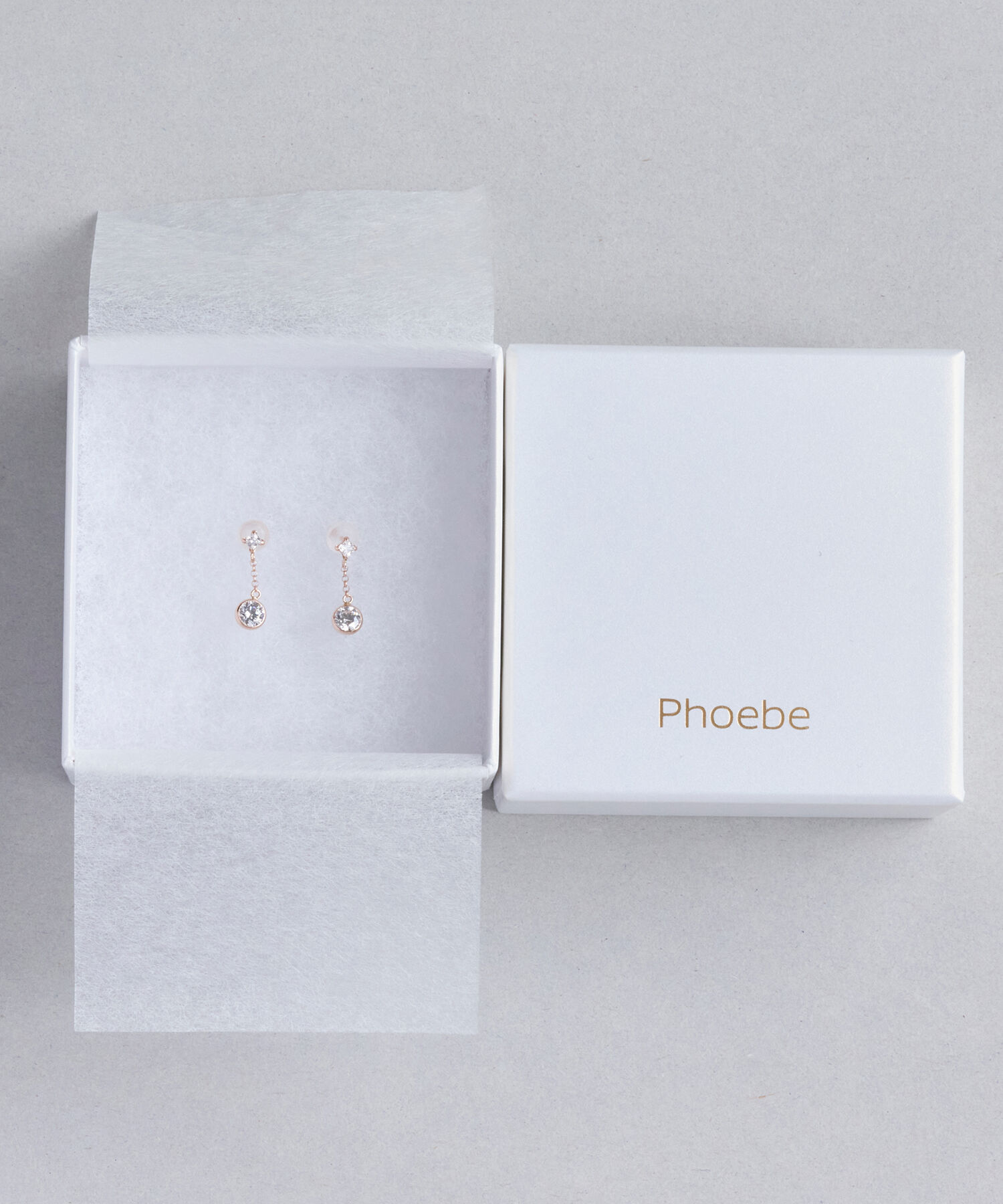 Phoebe「【K10】プチオーバルピアス(片耳)/BOX付き」|ピアス|
