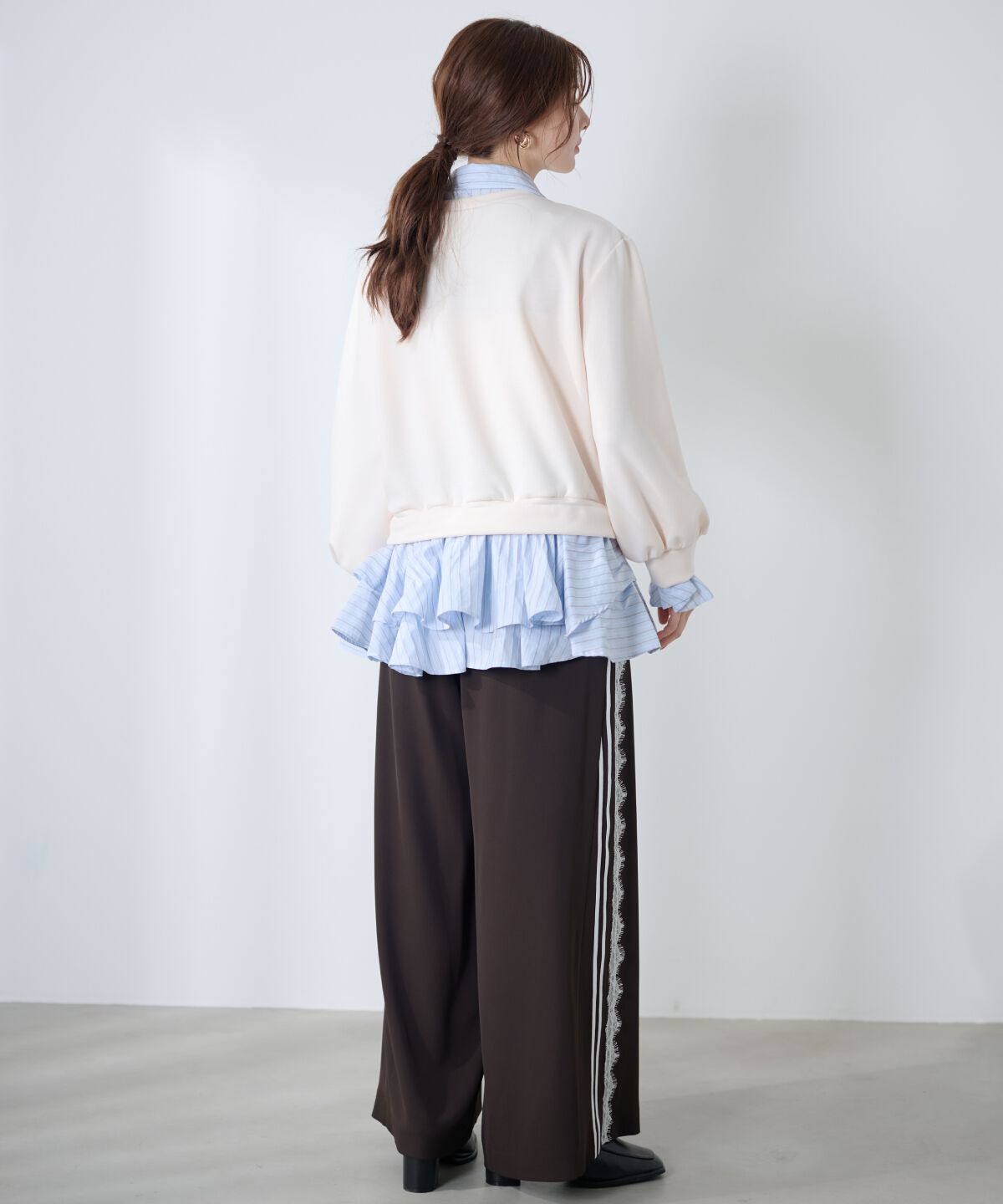 アンドクチュール「サイドレースラインワイドパンツ」|その他|