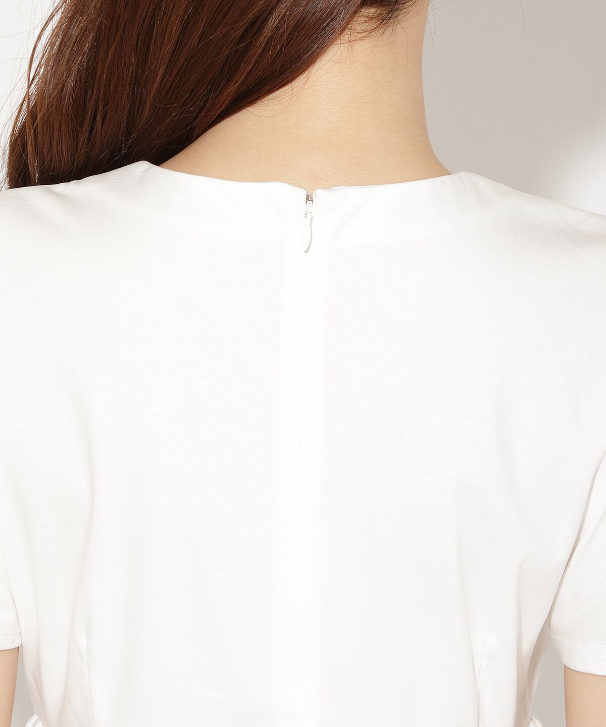 アンドクチュール「異素材ペプラムトップス」|Tシャツ・カットソー|