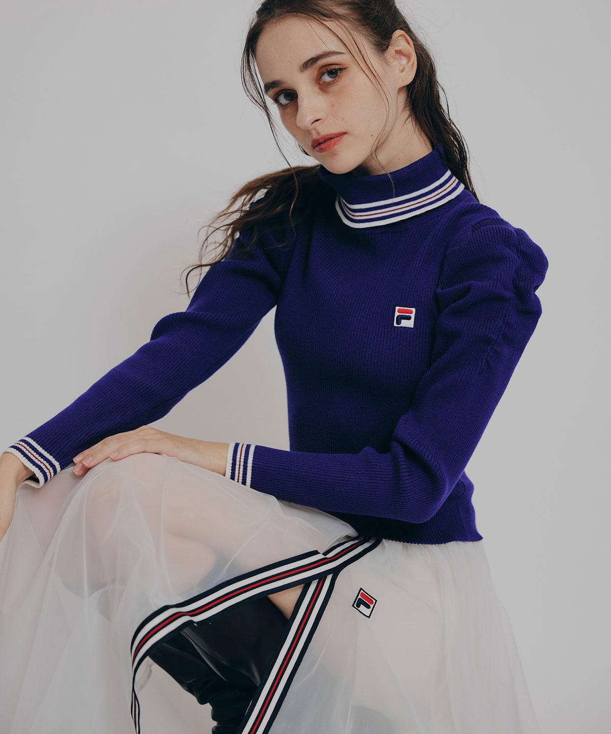 REDYAZEL「[FILA&times;REDYAZEL]ﾁｭｰﾙﾚｲﾔｰﾄﾞｼｮｰﾄﾊﾟﾝﾂ&times;ﾄﾘｺﾛｰﾙﾗｲﾝ 」|フレア|
