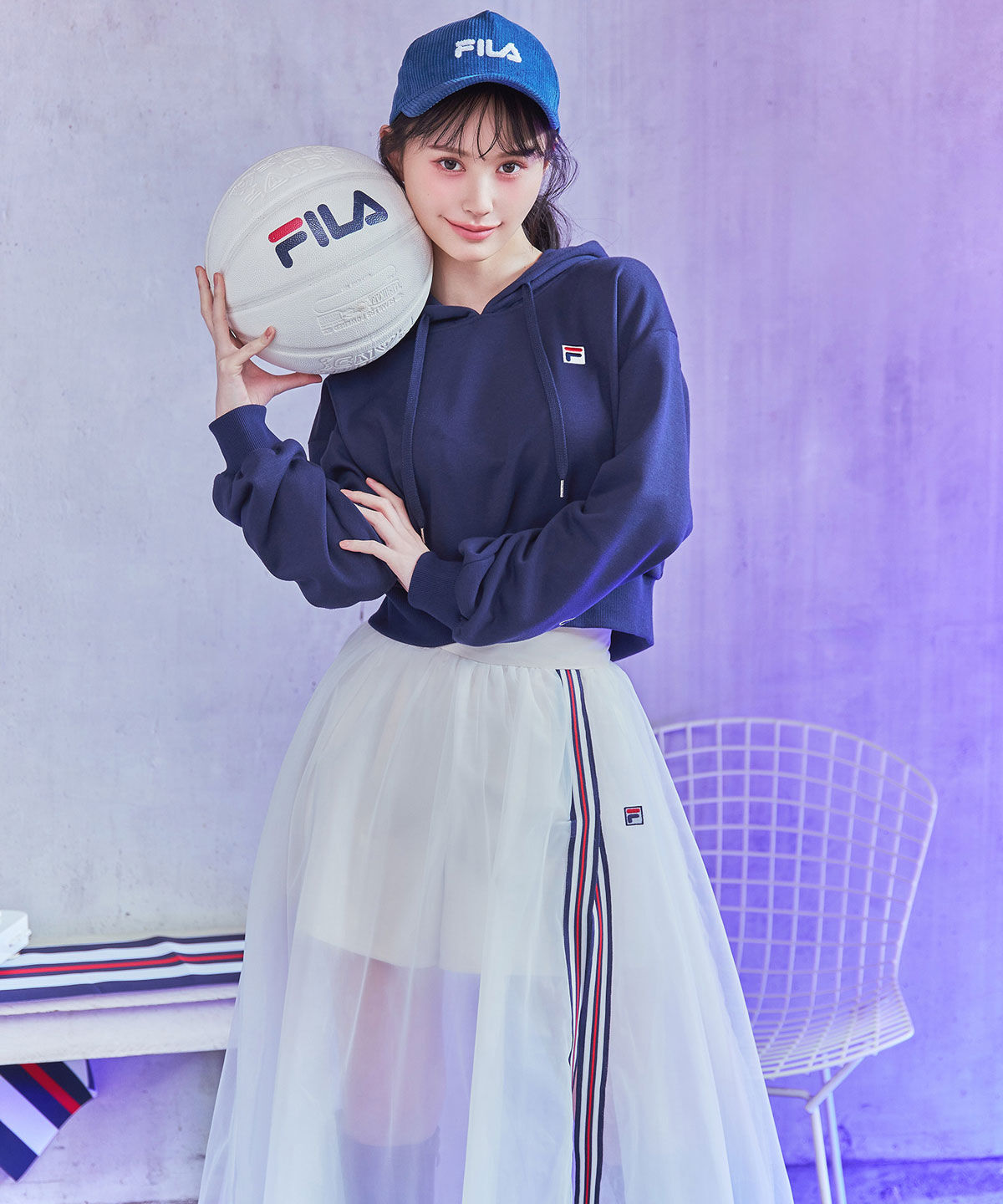 REDYAZEL「[FILA&times;REDYAZEL]ﾁｭｰﾙﾚｲﾔｰﾄﾞｼｮｰﾄﾊﾟﾝﾂ&times;ﾄﾘｺﾛｰﾙﾗｲﾝ 」|フレア|