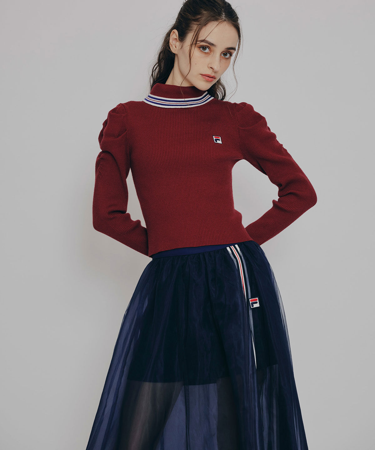 REDYAZEL「[FILA&times;REDYAZEL]ﾁｭｰﾙﾚｲﾔｰﾄﾞｼｮｰﾄﾊﾟﾝﾂ&times;ﾄﾘｺﾛｰﾙﾗｲﾝ 」|フレア|