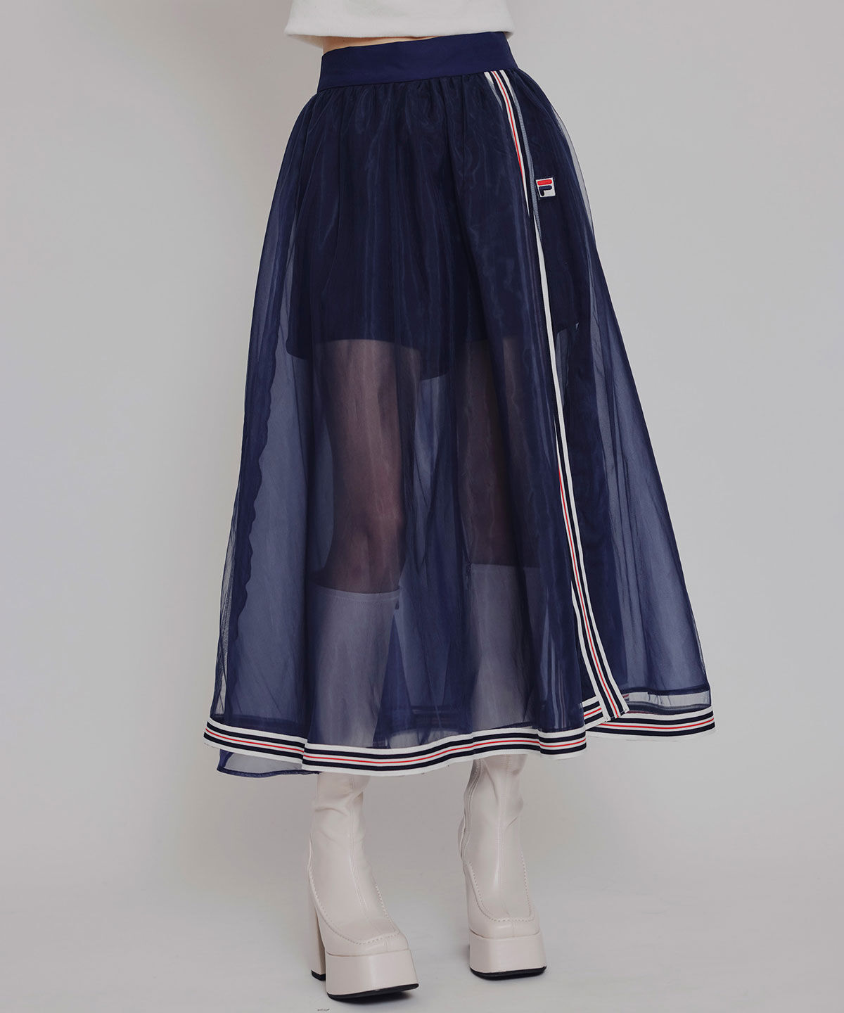 REDYAZEL「[FILA&times;REDYAZEL]ﾁｭｰﾙﾚｲﾔｰﾄﾞｼｮｰﾄﾊﾟﾝﾂ&times;ﾄﾘｺﾛｰﾙﾗｲﾝ 」|フレア|