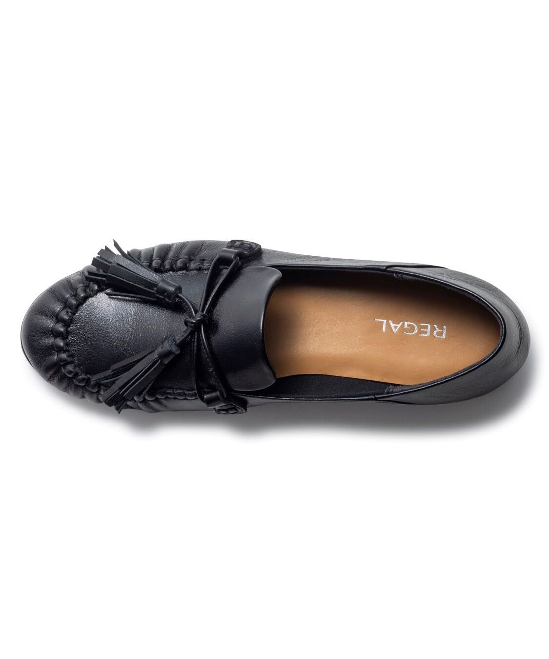 REGAL SHOES「REGAL 【新作】ギャザーフラットモカシン【ヒール15mm】　商品コード：F12SAH」|ローファー|