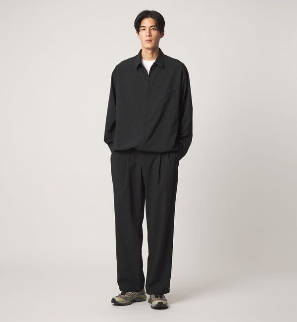 UNITED ARROWS「DotAir ドットエア サッカー ジップ シャツ　吸水速乾」|シャツ・ブラウス|