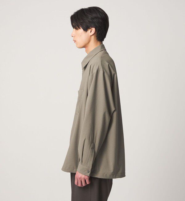 UNITED ARROWS「DotAir ドットエア サッカー ジップ シャツ　吸水速乾」|シャツ・ブラウス|
