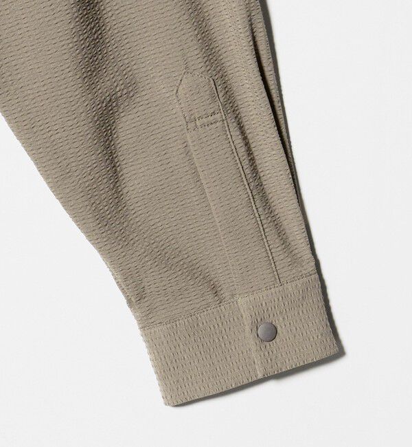 UNITED ARROWS「DotAir ドットエア サッカー ジップ シャツ　吸水速乾」|シャツ・ブラウス|