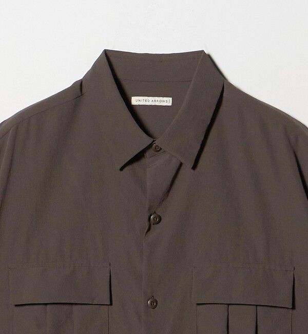 UNITED ARROWS「DotAir ドットエア ミリタリー ショートスリーブ シャツ 吸水速乾 タテストレッチ」|シャツ・ブラウス|