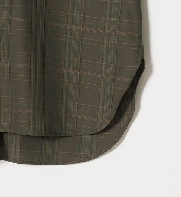 UNITED ARROWS「チェック スカーフ 5分袖 シャツ」|シャツ・ブラウス|