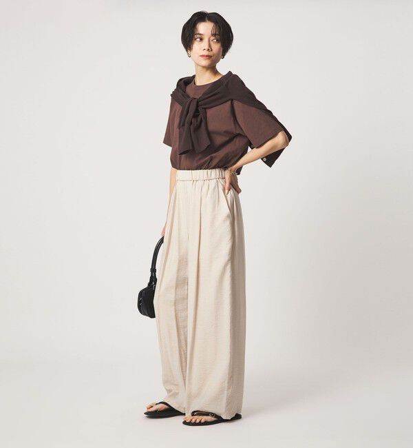 UNITED ARROWS green label relaxing「［size SHORTあり］【WEB限定】＜at ease＞ドロスト ワイド パンツ」|その他|