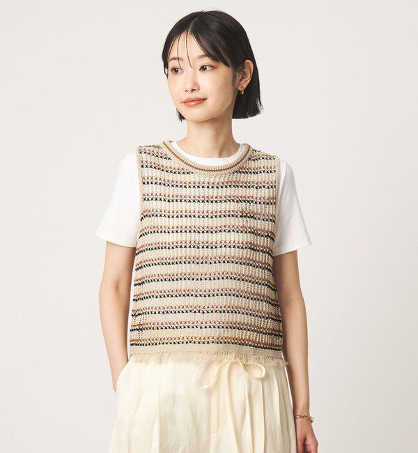 UNITED ARROWS green label relaxing「フリンジ ニット ベスト」|ベスト・ジレ|