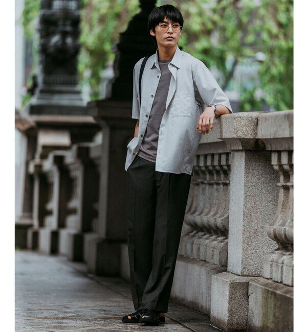UNITED ARROWS green label relaxing「Dot Air ボックス レギュラーカラー 半袖 シャツ -ストレッチ-」|シャツ・ブラウス|