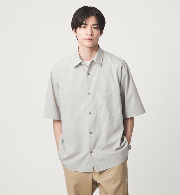 UNITED ARROWS green label relaxing「Dot Air ボックス レギュラーカラー 半袖 シャツ -ストレッチ-」|シャツ・ブラウス|