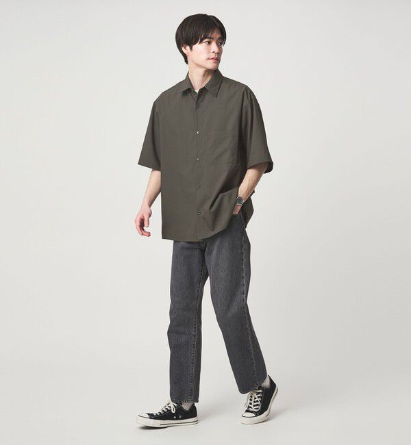 UNITED ARROWS green label relaxing「Dot Air ボックス レギュラーカラー 半袖 シャツ -ストレッチ-」|シャツ・ブラウス|