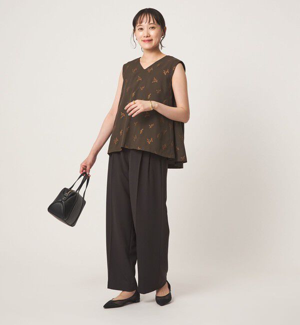 UNITED ARROWS green label relaxing「ラメ エンブロイダリー ノースリーブ ブラウス」|シャツ・ブラウス|