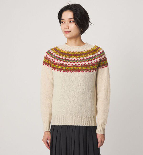 UNITED ARROWS green label relaxing「【別注】＜Harley of Scotland＞ノルディック プルオーバー ニット」|ニット・セーター|