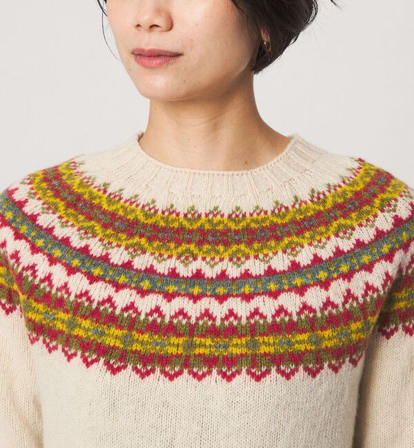 UNITED ARROWS green label relaxing「【別注】＜Harley of Scotland＞ノルディック プルオーバー ニット」|ニット・セーター|