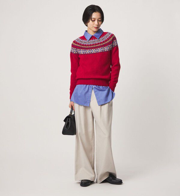 UNITED ARROWS green label relaxing「【別注】＜Harley of Scotland＞ノルディック プルオーバー ニット」|ニット・セーター|