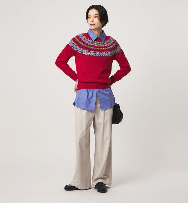 UNITED ARROWS green label relaxing「【別注】＜Harley of Scotland＞ノルディック プルオーバー ニット」|ニット・セーター|