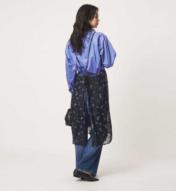 UNITED ARROWS green label relaxing「シアー フラワー エプロン ワンピース」|ワンピース|
