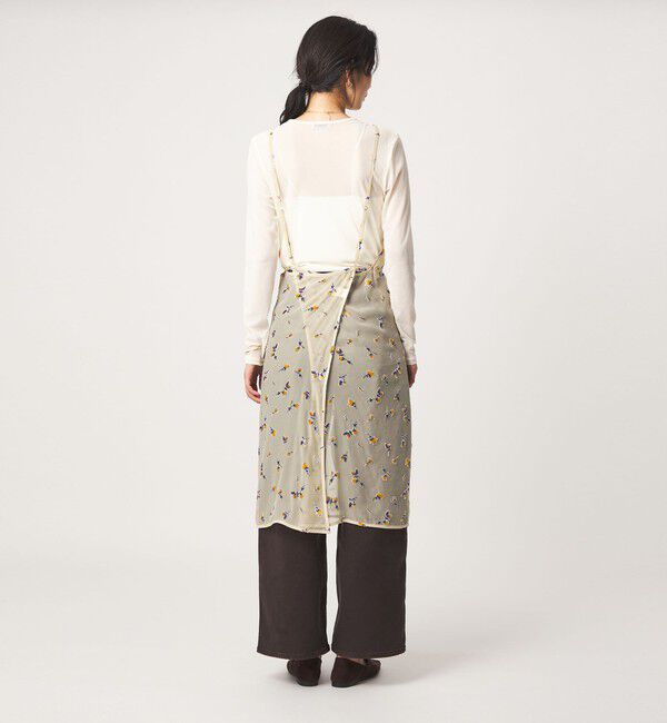 UNITED ARROWS green label relaxing「シアー フラワー エプロン ワンピース」|ワンピース|