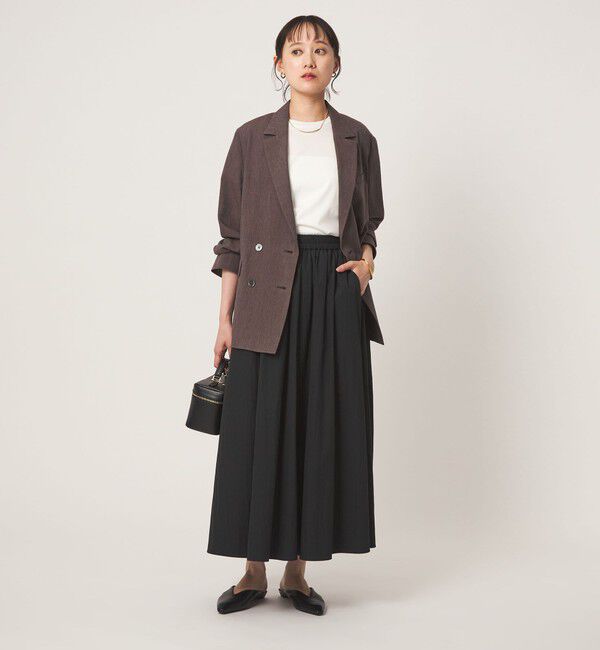 UNITED ARROWS green label relaxing「ボリューム ギャザー スカート」|フレア|