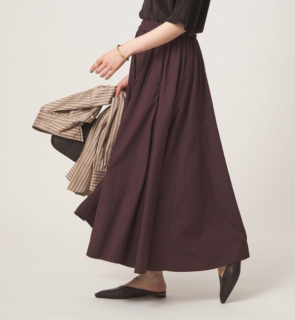UNITED ARROWS green label relaxing「ボリューム ギャザー スカート」|フレア|