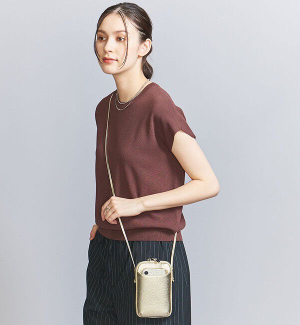 BEAUTY&YOUTH UNITED ARROWS「レザー ジップスリム ウォレットショルダー」|財布|