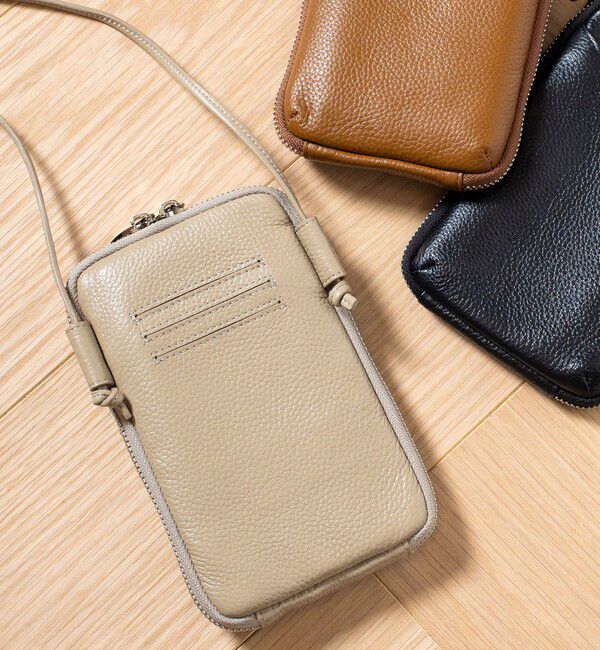BEAUTY&YOUTH UNITED ARROWS「レザー ジップスリム ウォレットショルダー」|財布|