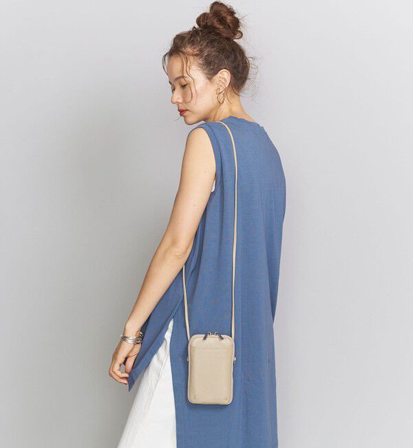 BEAUTY&YOUTH UNITED ARROWS「レザー ジップスリム ウォレットショルダー」|財布|