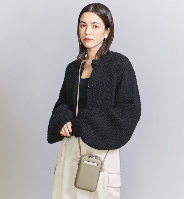 BEAUTY&YOUTH UNITED ARROWS「レザー ジップスリム ウォレットショルダー」|財布|