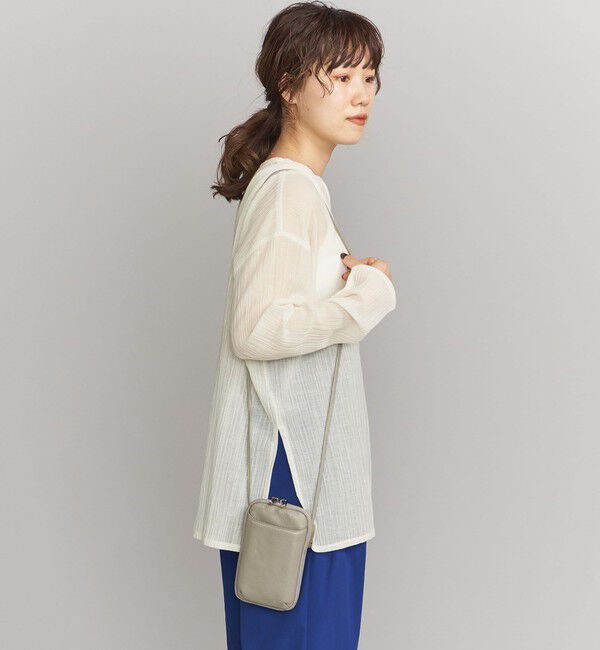 BEAUTY&YOUTH UNITED ARROWS「レザー ジップスリム ウォレットショルダー」|財布|