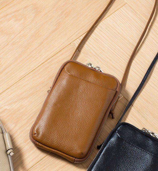 BEAUTY&YOUTH UNITED ARROWS「レザー ジップスリム ウォレットショルダー」|財布|