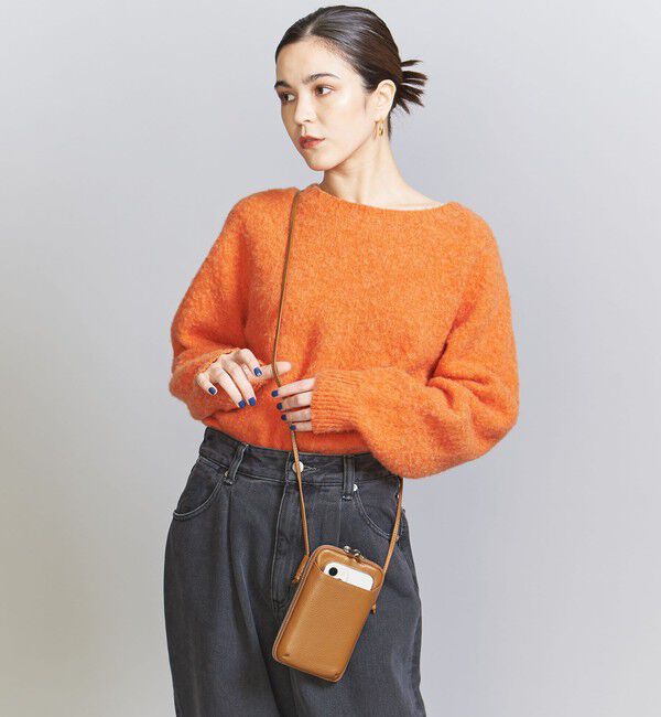 BEAUTY&YOUTH UNITED ARROWS「レザー ジップスリム ウォレットショルダー」|財布|