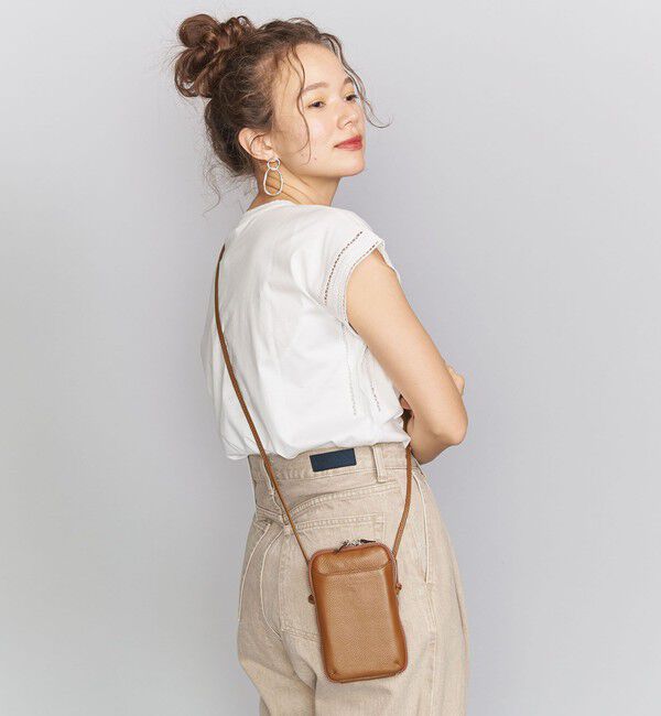 BEAUTY&YOUTH UNITED ARROWS「レザー ジップスリム ウォレットショルダー」|財布|
