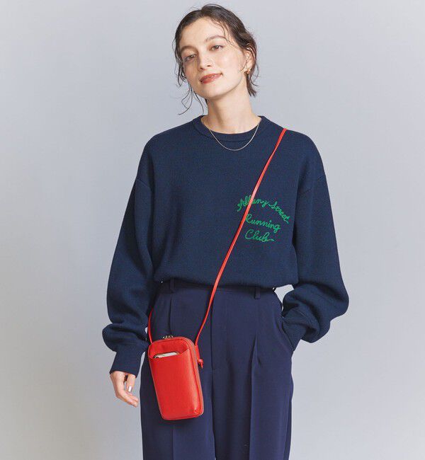BEAUTY&YOUTH UNITED ARROWS「レザー ジップスリム ウォレットショルダー」|財布|