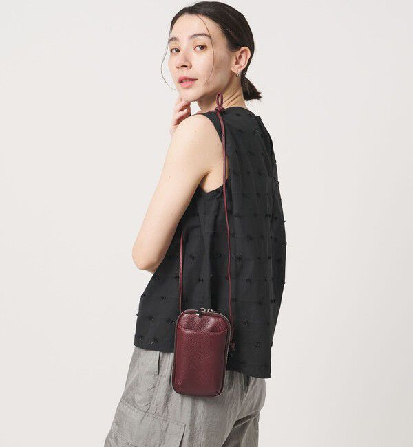 BEAUTY&YOUTH UNITED ARROWS「レザー ジップスリム ウォレットショルダー」|財布|