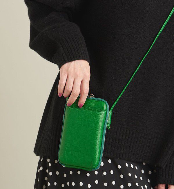 BEAUTY&YOUTH UNITED ARROWS「レザー ジップスリム ウォレットショルダー」|財布|