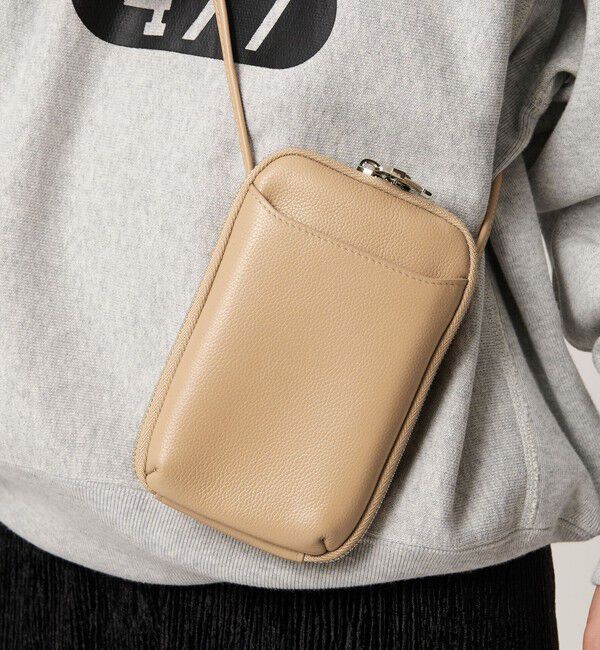 BEAUTY&YOUTH UNITED ARROWS「レザー ジップスリム ウォレットショルダー」|財布|