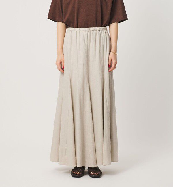 BEAUTY&YOUTH UNITED ARROWS「【WEB限定】麻ブレンド フレアロングスカート ウォッシャブル」|フレア|