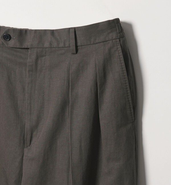 STEVEN ALAN「＜Steven Alan＞ コットン/リネン イン ツープリーツ ドレス トラウザーズ ハーフイージー II」|スラックス|
