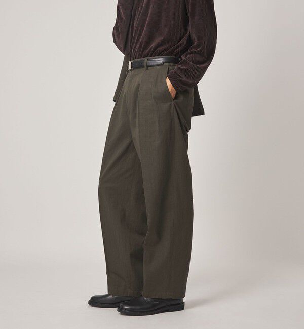 STEVEN ALAN「＜Steven Alan＞ コットン/リネン イン ツープリーツ ドレス トラウザーズ ハーフイージー II」|スラックス|