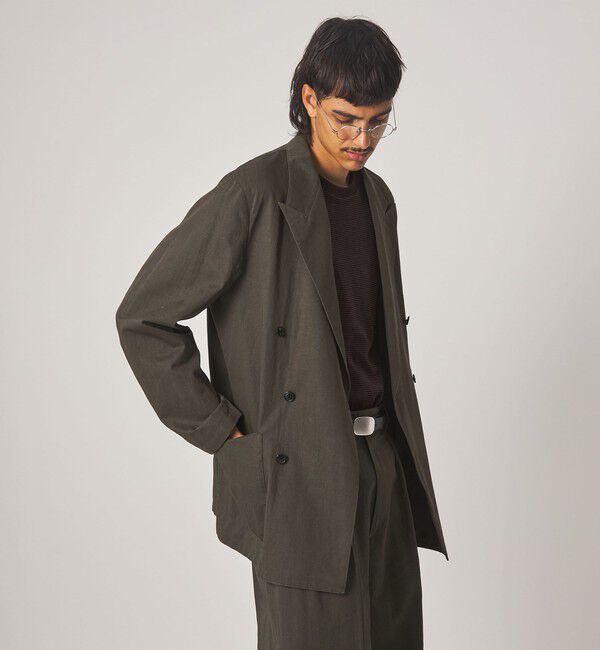STEVEN ALAN「＜Steven Alan＞ コットン/リネン ツイル ダブルブレステッド 6B ジャケット」|テーラードジャケット|