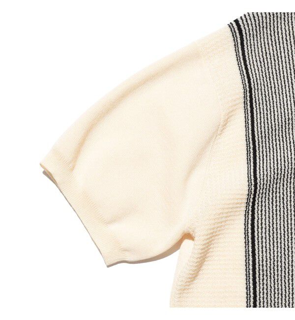 BEAMS PLUS「Zip Knit Polo Stripe」|ポロシャツ|