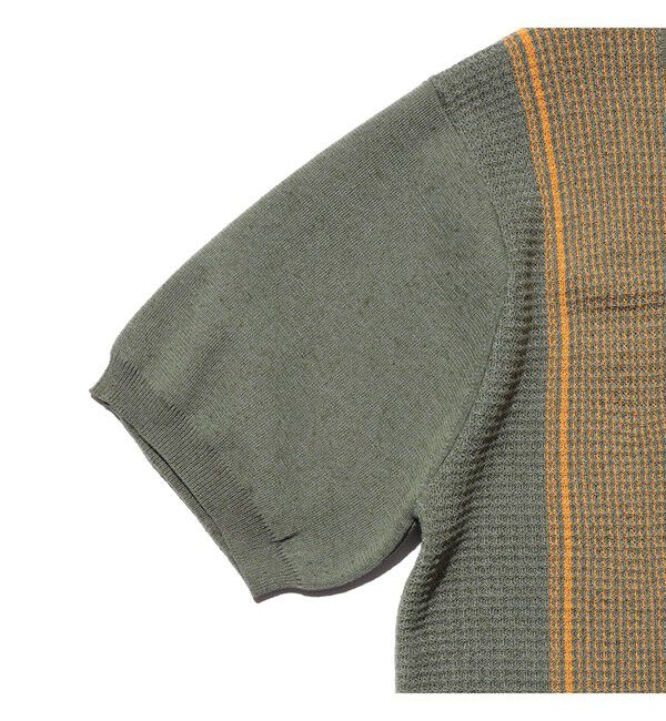 BEAMS PLUS「Zip Knit Polo Stripe」|ポロシャツ|